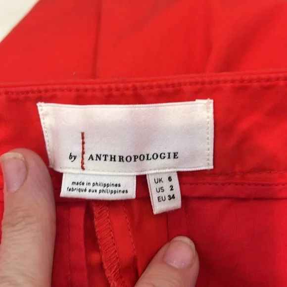 Anthropologie Red Wide Leg Pants - Picture 10 of 11
